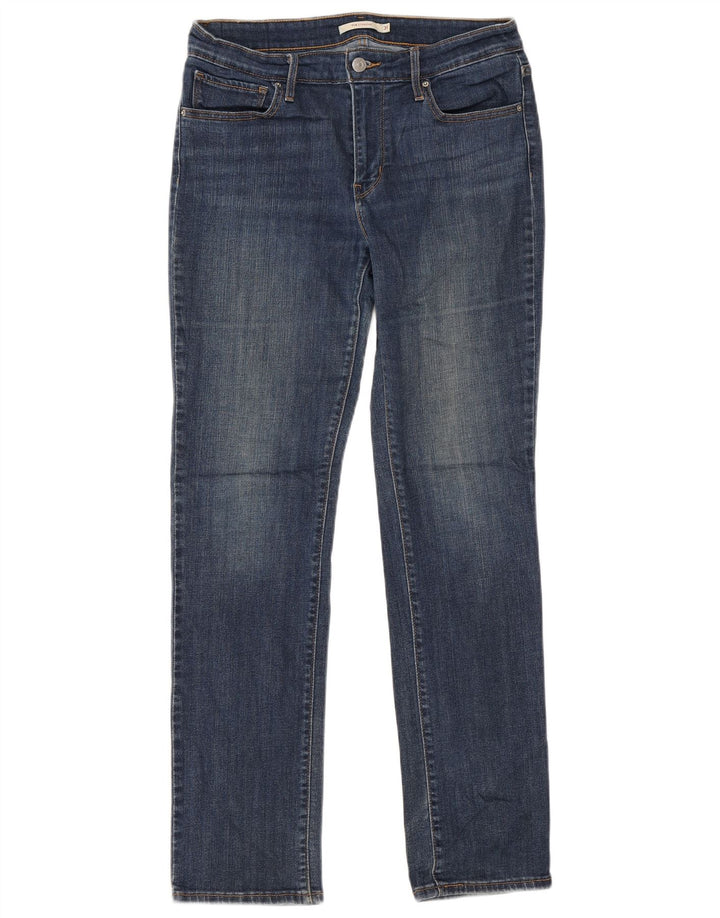Damskie jeansy Levi's 714 Straight W31 L32 Niebieskie bawełniane