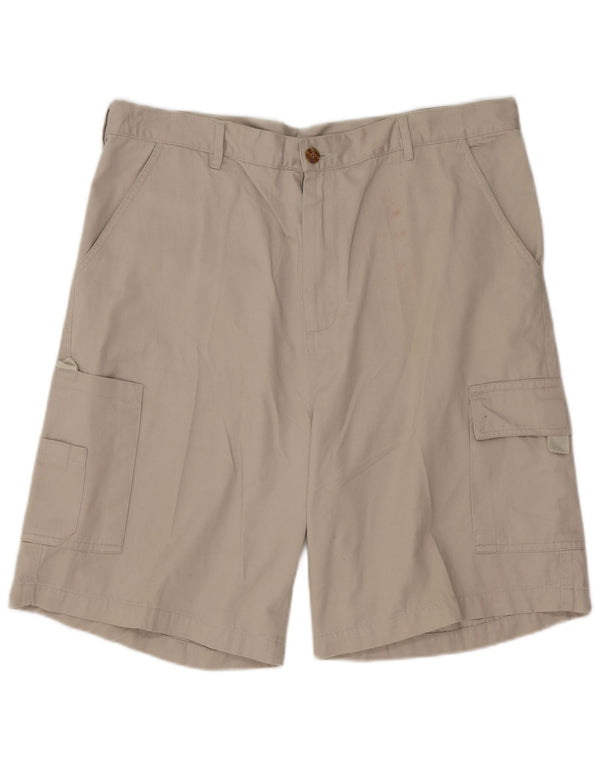 Męskie szorty cargo w stylu vintage, klasyczny krój IT 54 2XL W42, szara bawełna