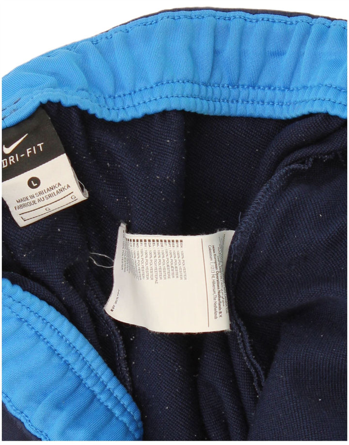 Męskie spodnie dresowe NIKE Dri Fit, duże, granatowe, z poliestru