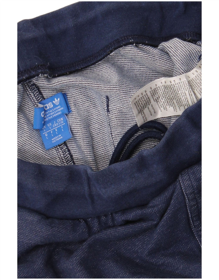 Adidas Męskie Spodnie Dresowe Joggery Duże Granatowe Bawełniane