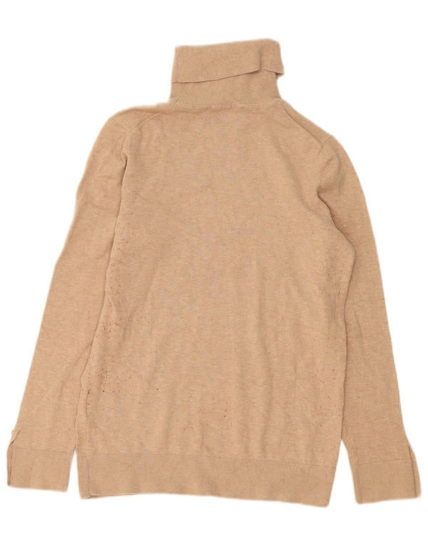 Sweter damski Tommy Hilfiger z wywijanym dekoltem UK 12, średni beż, bawełna