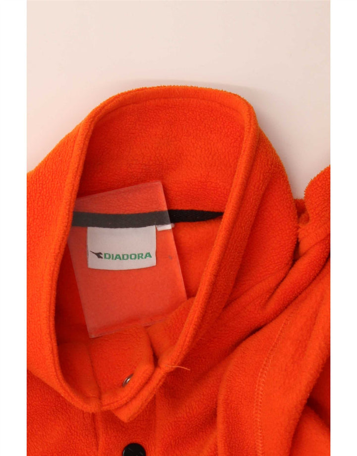 Męski sweter polarowy Diadora XL, zapinany na guziki, pomarańczowy