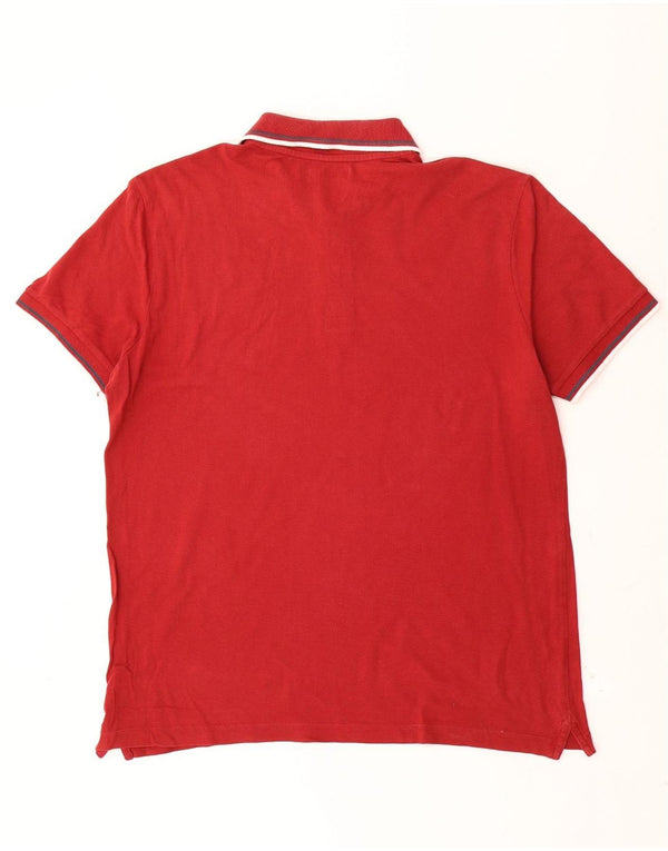 Diadora Mens Polo Shirt XL Red Cotton