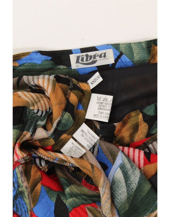 Damska spódnica w kształcie litery A LIBRA UK 14 Medium W29 Wielokolorowa wiskoza w kwiaty