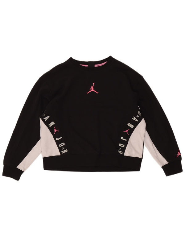 Bluza dziewczęca Jordan z grafiką, 13-14 lat XL, kolor czarny