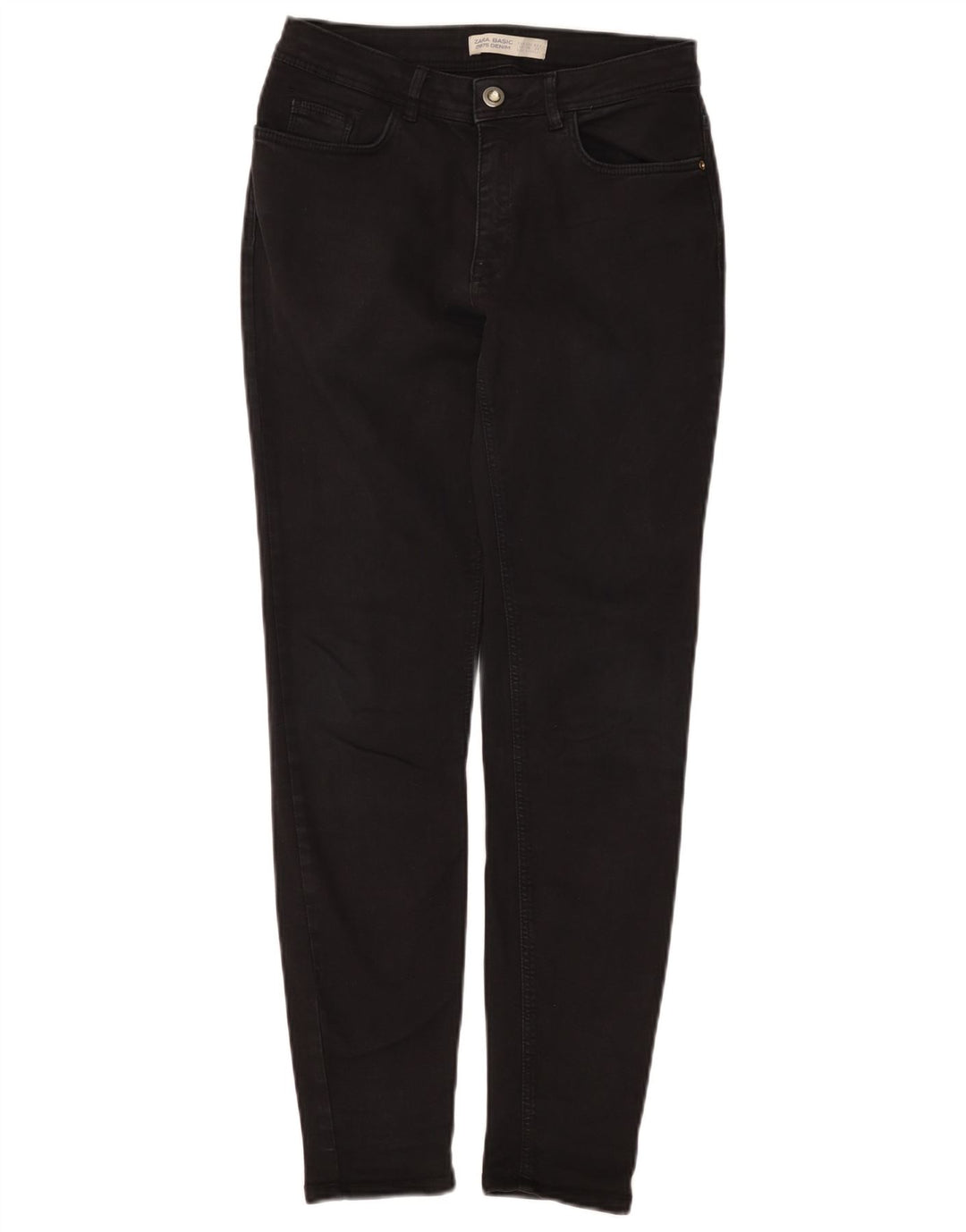 Damskie jeansy obcisłe ZARA EU 38 Small W28 L28 Czarne