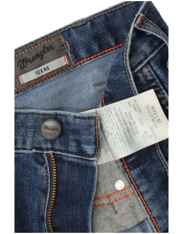 Damskie jeansy Wrangler Texas Straight W33 L30 Niebieskie bawełniane