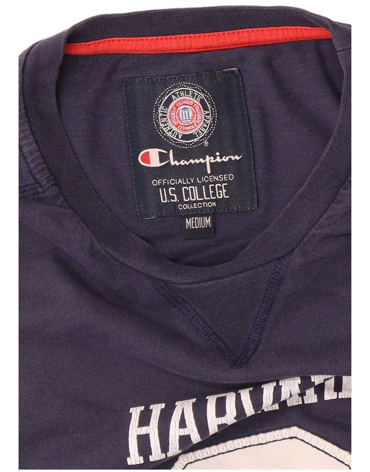 Męski T-shirt Champion Harvard Graphic Top, średni, granatowy