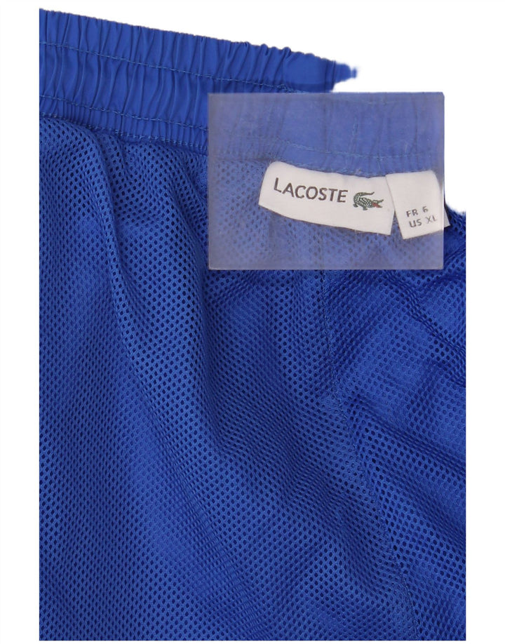 Męskie spodnie dresowe Lacoste, rozmiar 6, XL, niebieskie, poliestrowe