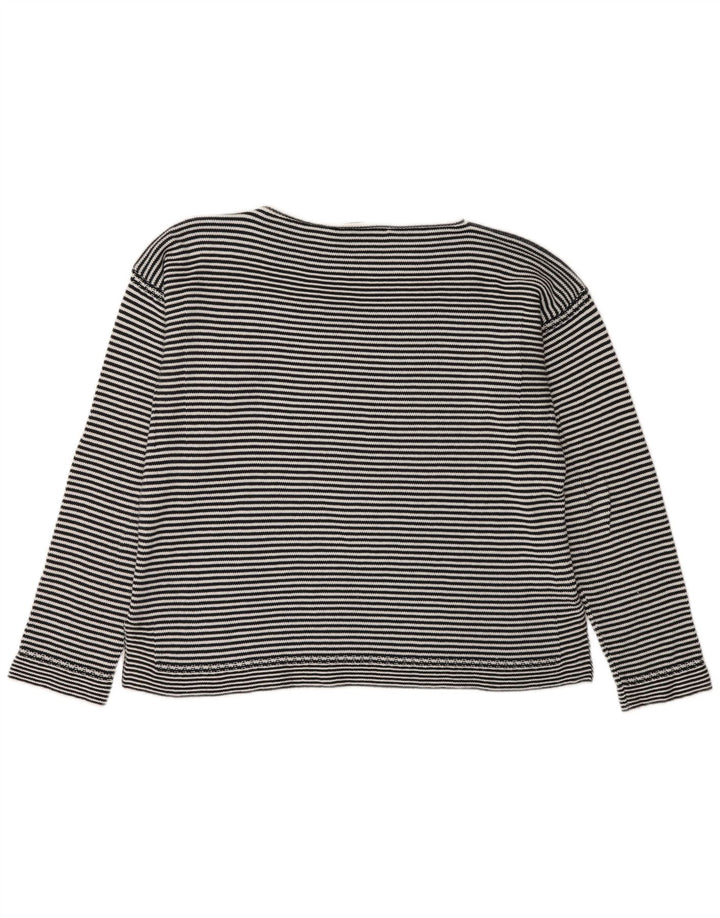 Damski top weekendowy Max Mara z długim rękawem, UK 16, duży, czarny w prążki