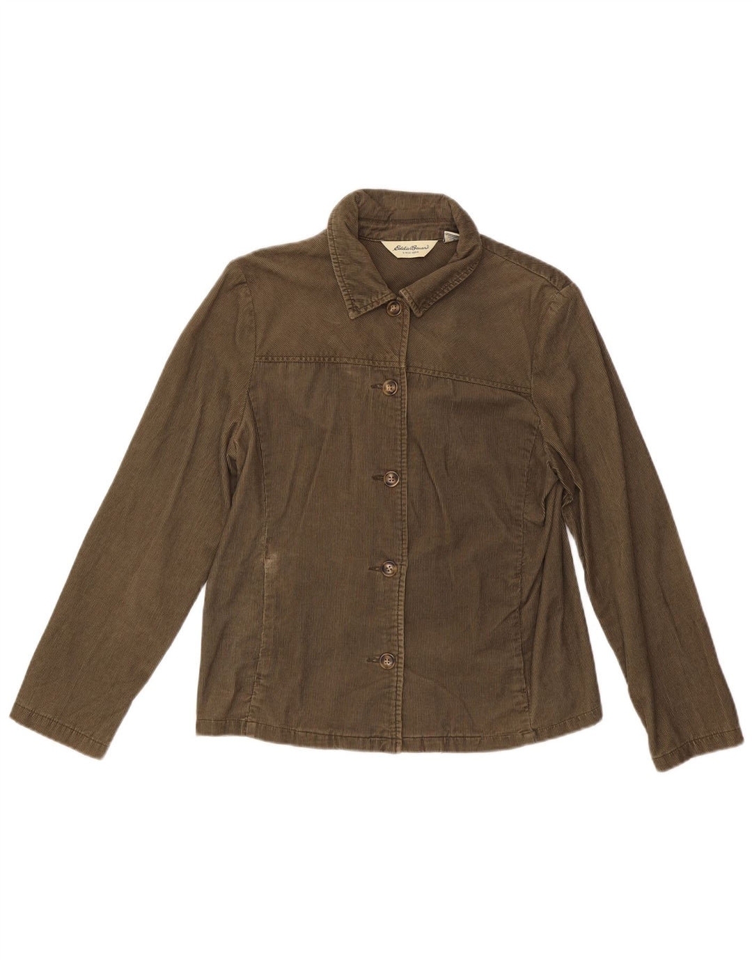 Damska kurtka sztruksowa Eddie Bauer UK 14, średnia bawełna khaki