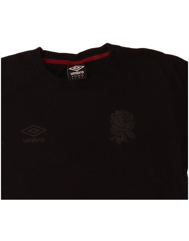 UMBRO Mens T-Shirt Top Small Black Cotton