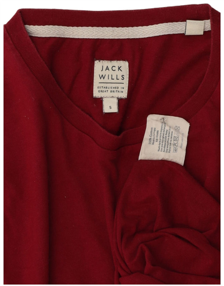 Męski T-shirt z grafiką Jack Wills, mały, czerwony, bawełniany
