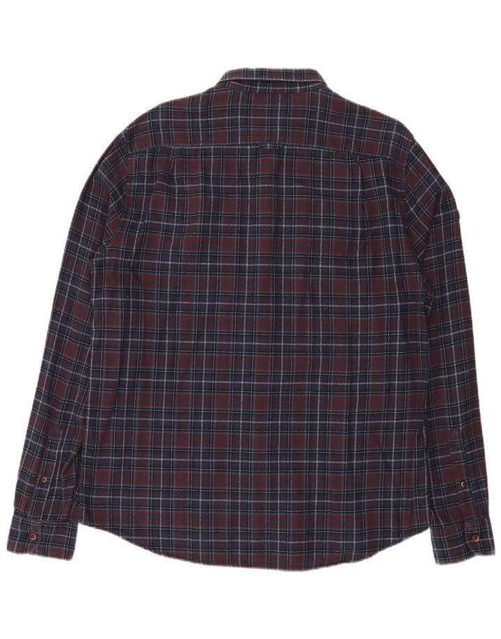 Męska koszula flanelowa Superdry o regularnym kroju 2XL w granatową kratkę