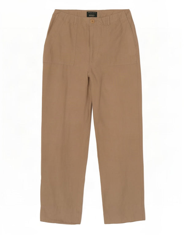 Spodnie damskie Hobbs Straight Chino UK 10 Small W26 L29 Beżowy jedwab