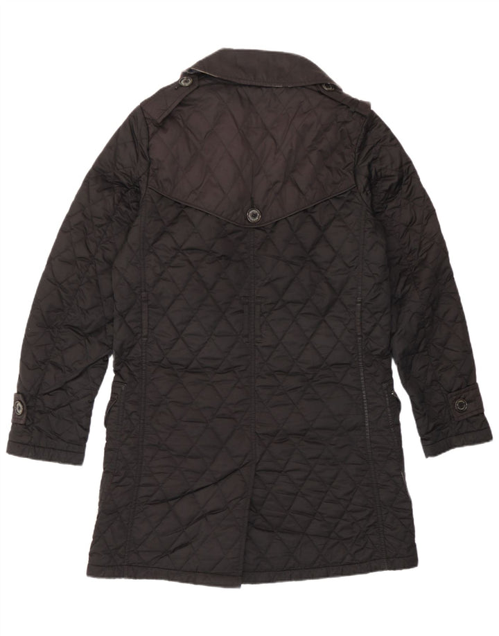 Damski wojskowy pikowany dwurzędowy płaszcz wojskowy Barbour UK 10 Small Black