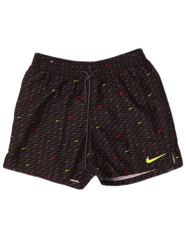 Męskie spodenki sportowe Nike z grafiką, małe, czarne, poliestrowe