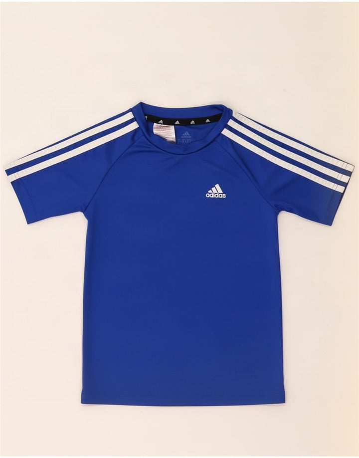 Chłopięca koszulka Adidas Aeroready Top 7-8 lat, niebieska, poliestrowa