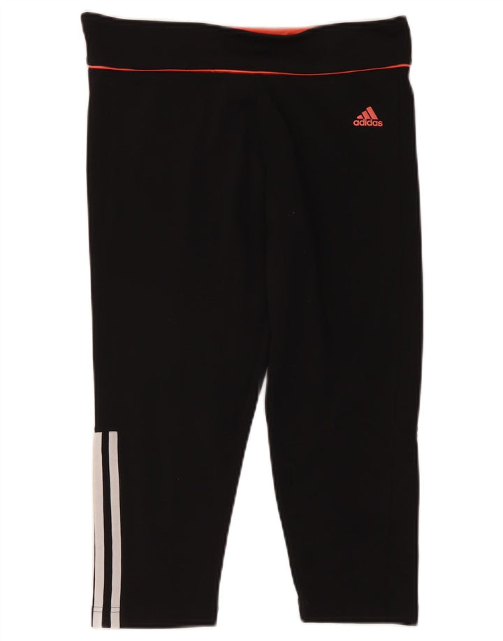 Damskie legginsy Adidas Climalite Capri UK 12/14 Średni czarny poliester