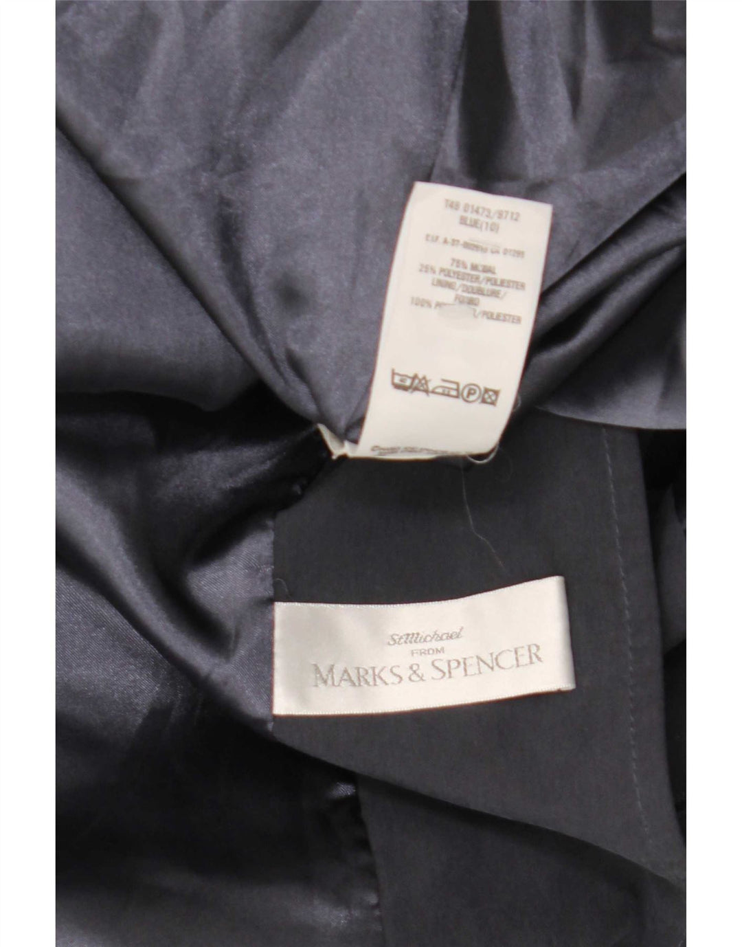 Marks & Spencer Damski trencz oversize UK 10, mały, granatowy, modal