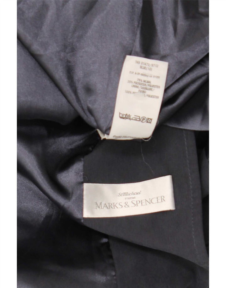 Marks & Spencer Damski trencz oversize UK 10, mały, granatowy, modal
