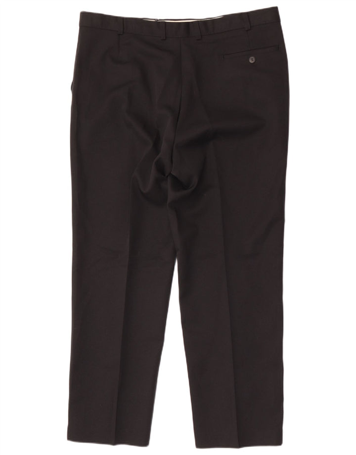 Marks & Spencer Męskie proste spodnie chino W38 L29 Czarny poliester
