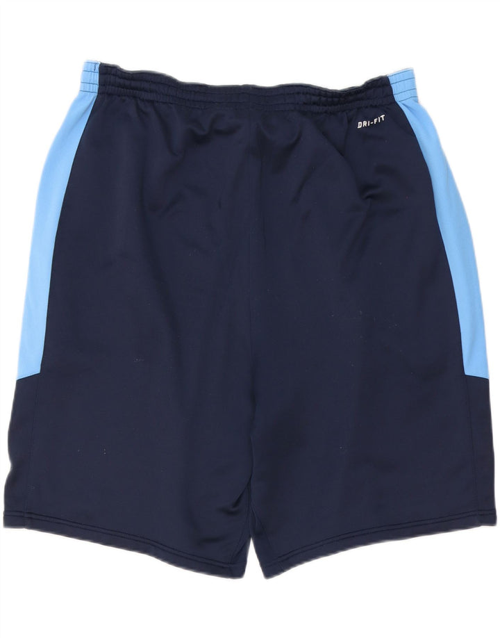 Męskie spodenki sportowe NIKE Dri Fit 2XL, granatowy, poliester z blokami kolorów