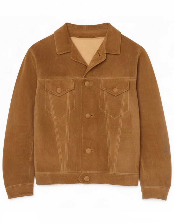 Męska kurtka zamszowa vintage IT 46 Small Brown