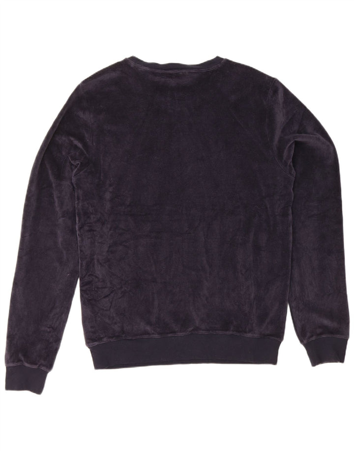 Męski sweter welurowy z grafiką Tommy Hilfiger, średni granat