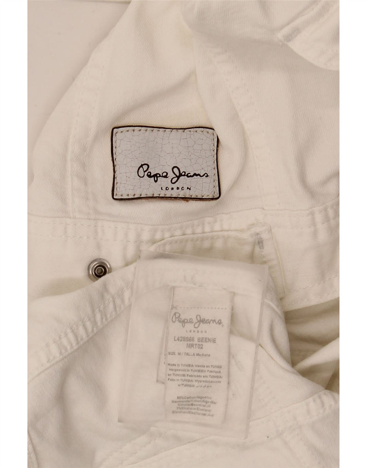 Damska kurtka dżinsowa PEPE Jeans UK 12, średnia biała bawełna
