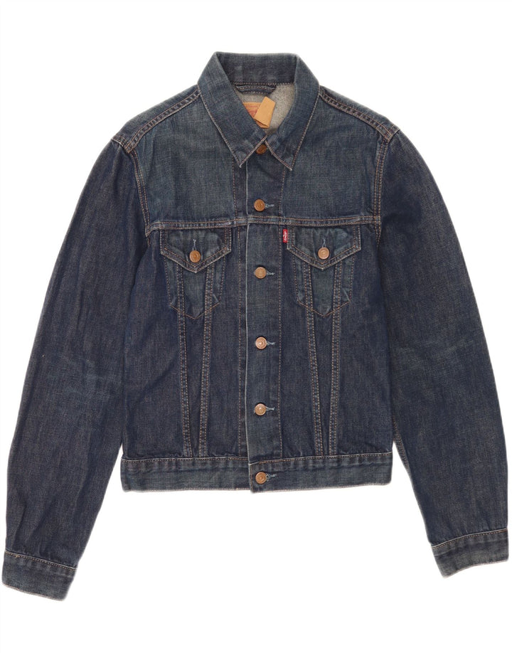 Damska kurtka dżinsowa Levi's UK 12, średnia niebieska, bawełniana