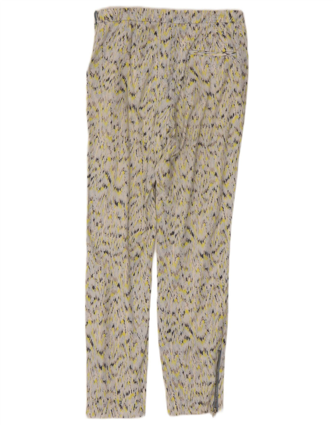 Damskie spodnie chino ZARA w abstrakcyjny wzór, małe W26 L26 wielokolorowe