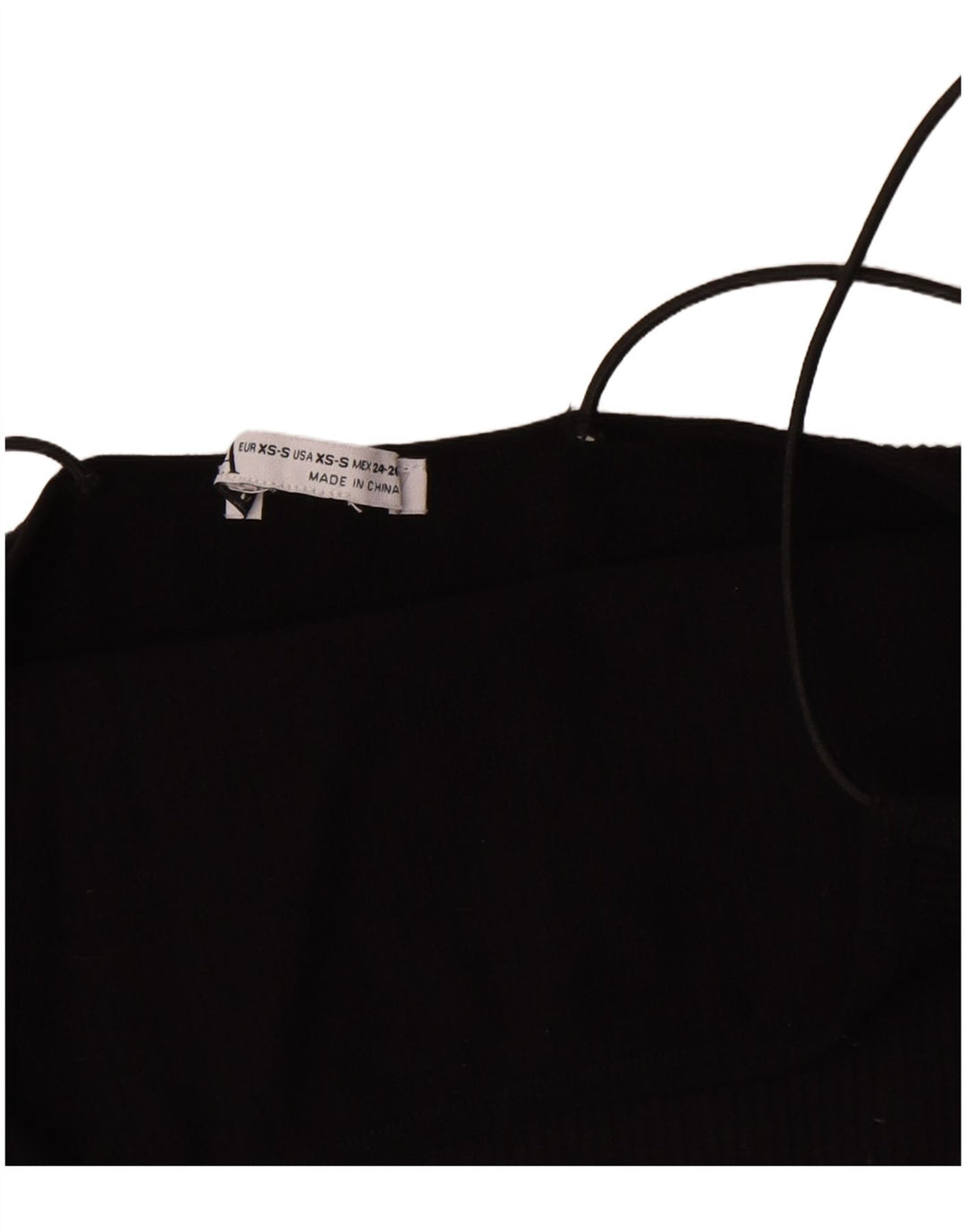 Damski krótki top Zara UK 6 XS, czarny