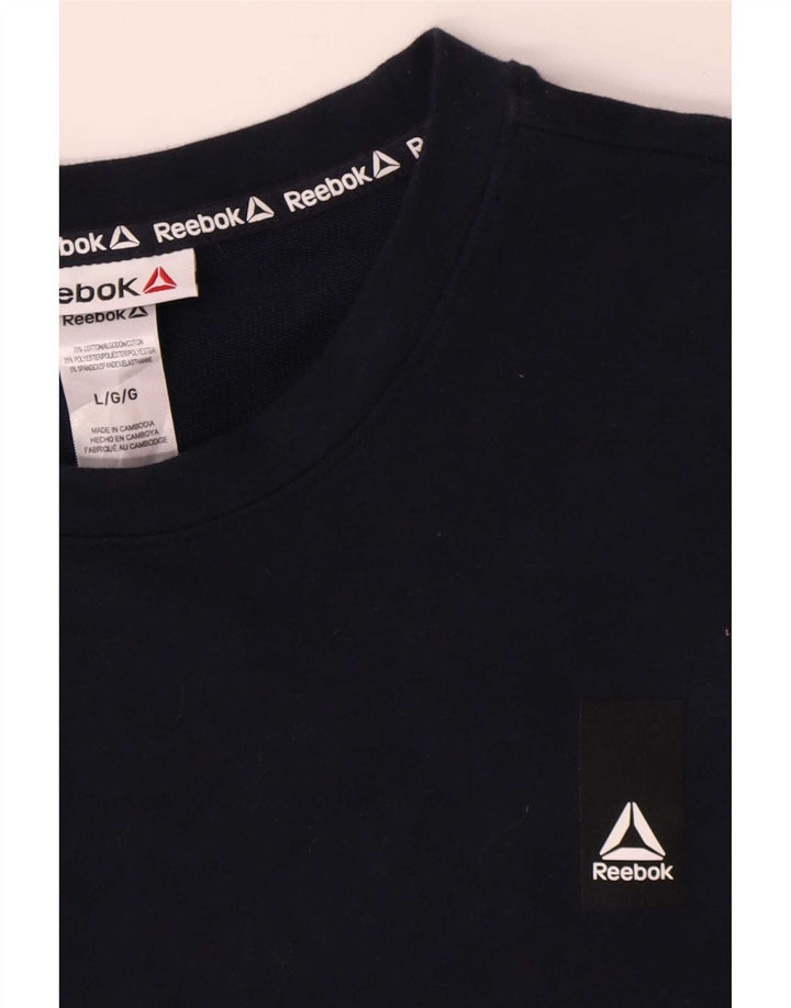 Męska bluza Reebok Jumper, duża, granatowa, bawełniana