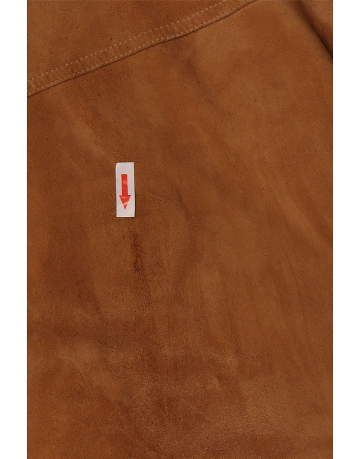 Męska zamszowa kurtka bomber Christian Berg IT 56 3XL brązowa skóra
