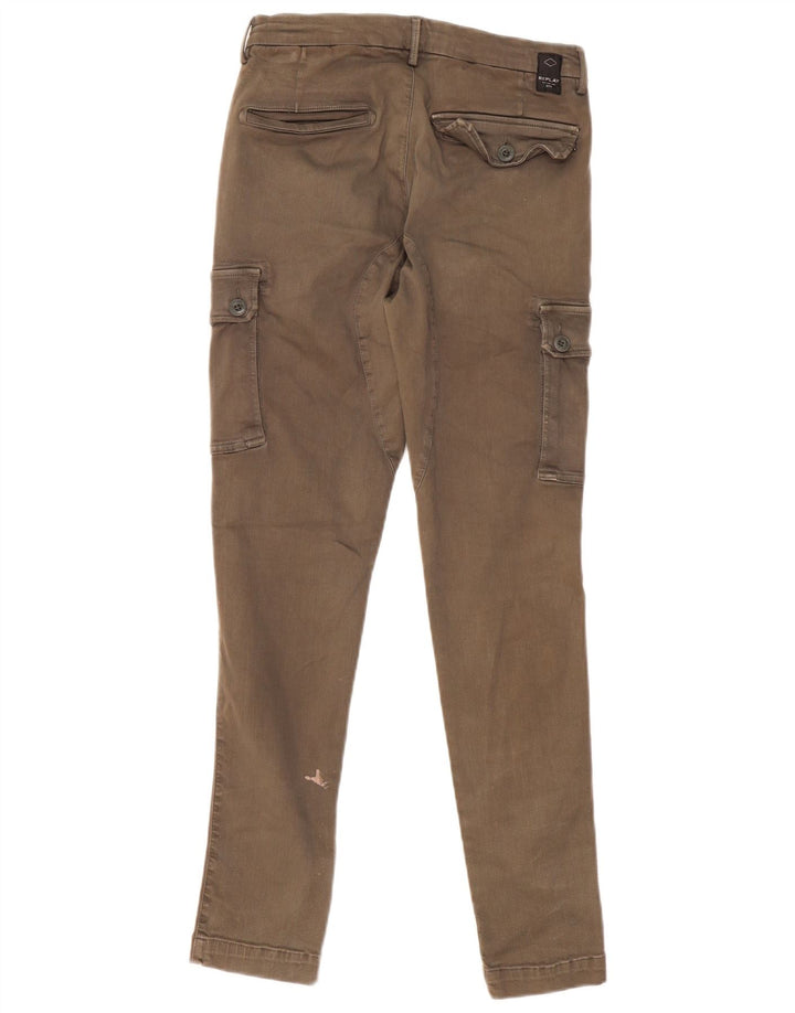 Męskie spodnie cargo Replay W29 L29, bawełna khaki