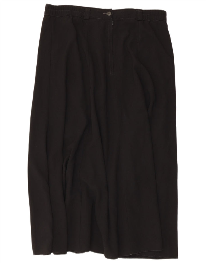 MICHAEL H Womens A-Line Skirt UK 18 XL W34 Black Polyamide