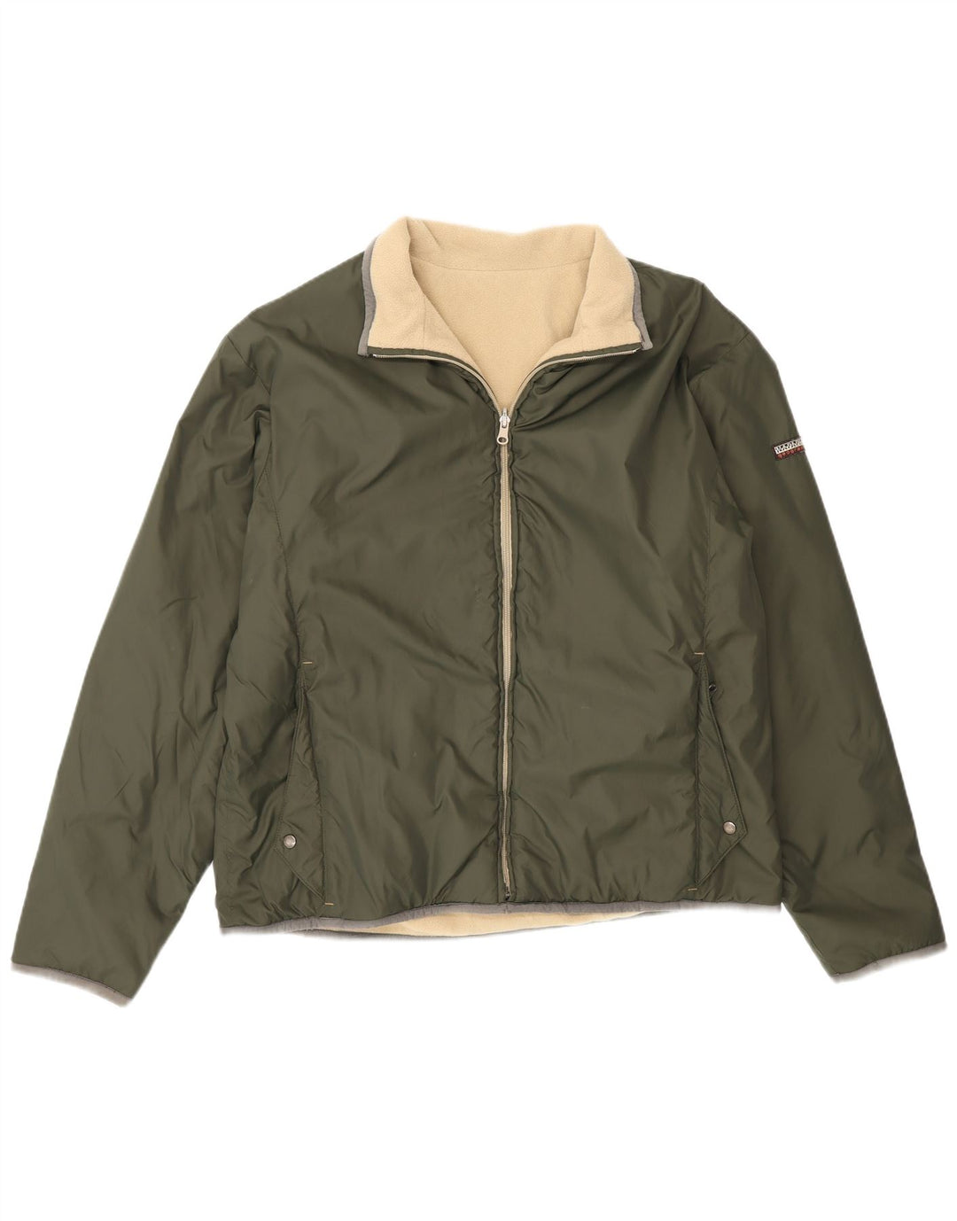 Męska dwustronna kurtka Napapijri Geographic UK 40 Large Khaki