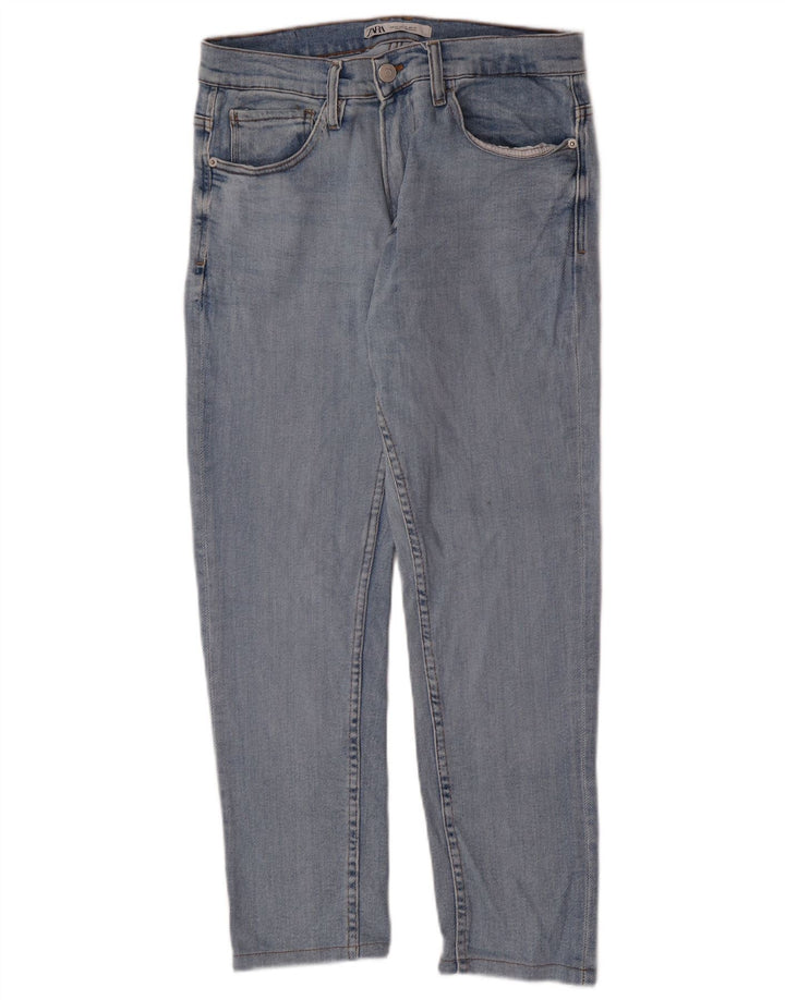 Męskie jeansy slim fit Zara EU 42 Large W32 L27 Niebieskie bawełniane