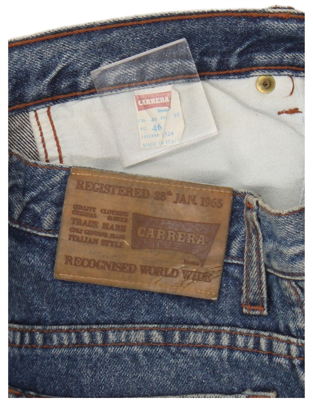 Męskie jeansy slim fit Carrera IT 46 Small W26 L32 Niebieskie bawełniane