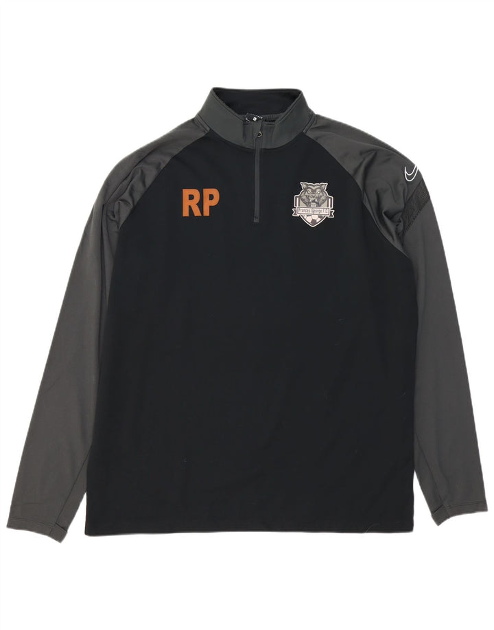 Męski dres NIKE Dri Fit z graficznym pulowerem XL, czarny, z blokami kolorów