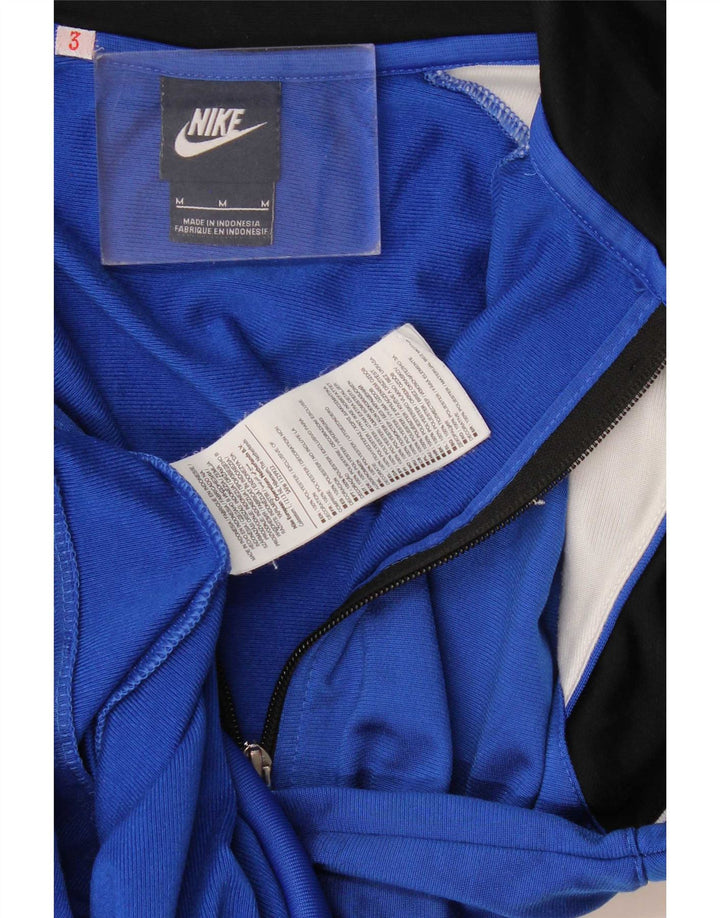 Męska kurtka dresowa Nike, średni niebieski, poliester z blokami kolorów