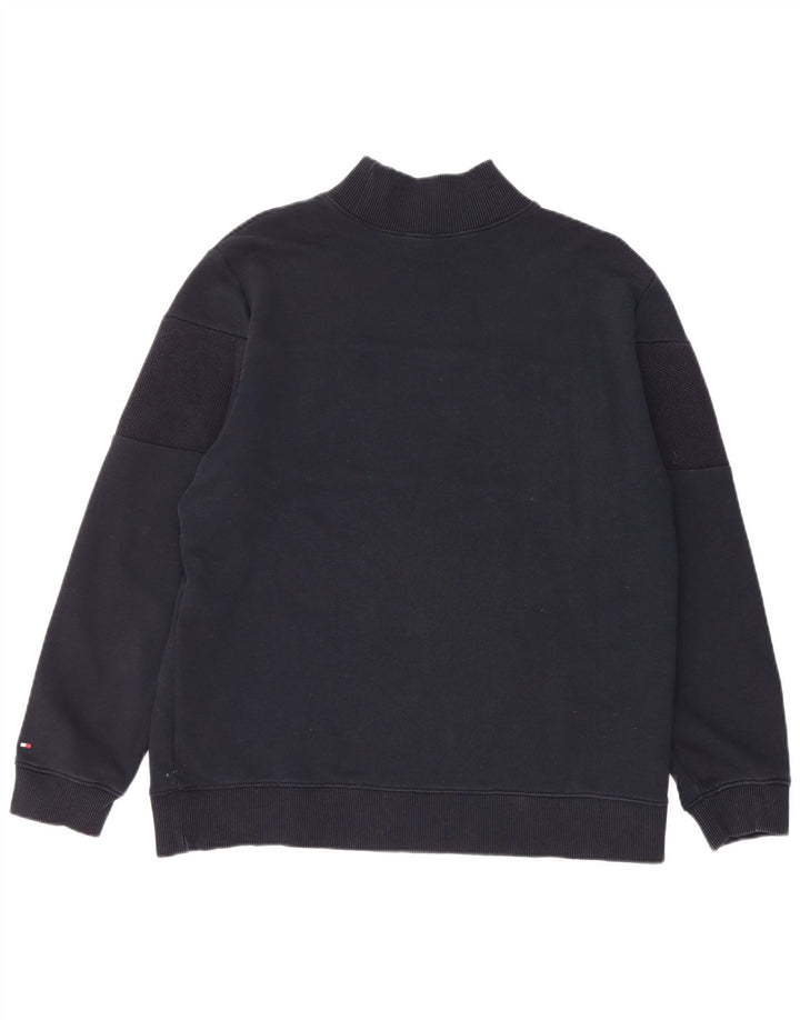 Damska bluza z grafiką Tommy Hilfiger UK 14, średnia czarna bawełna