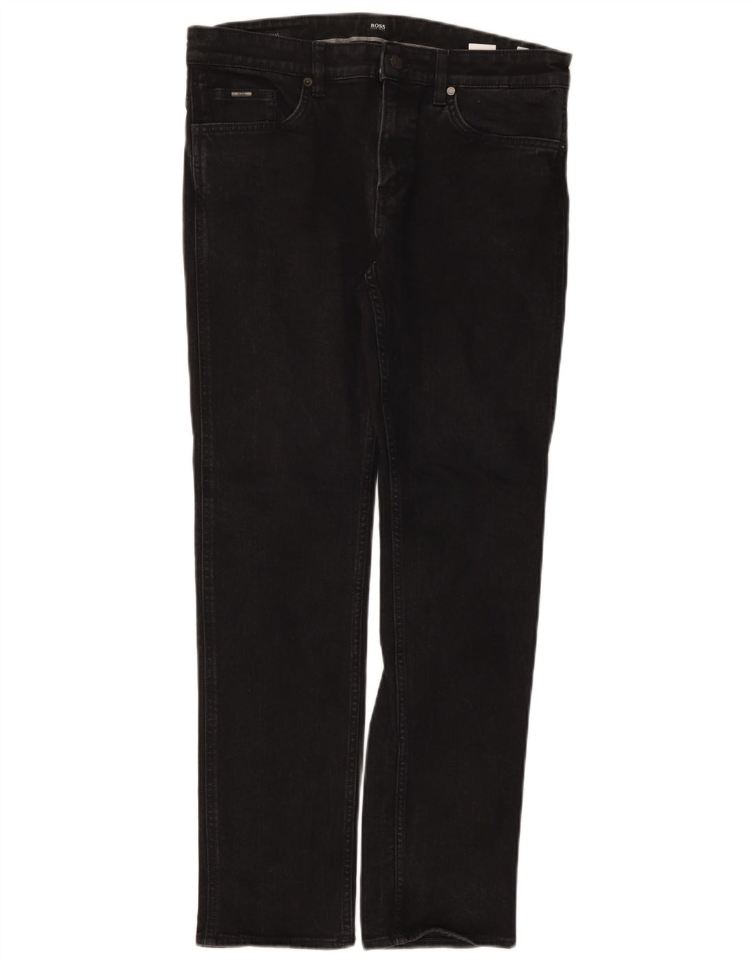Męskie jeansy slim Hugo Boss W32 L30 Czarne bawełniane