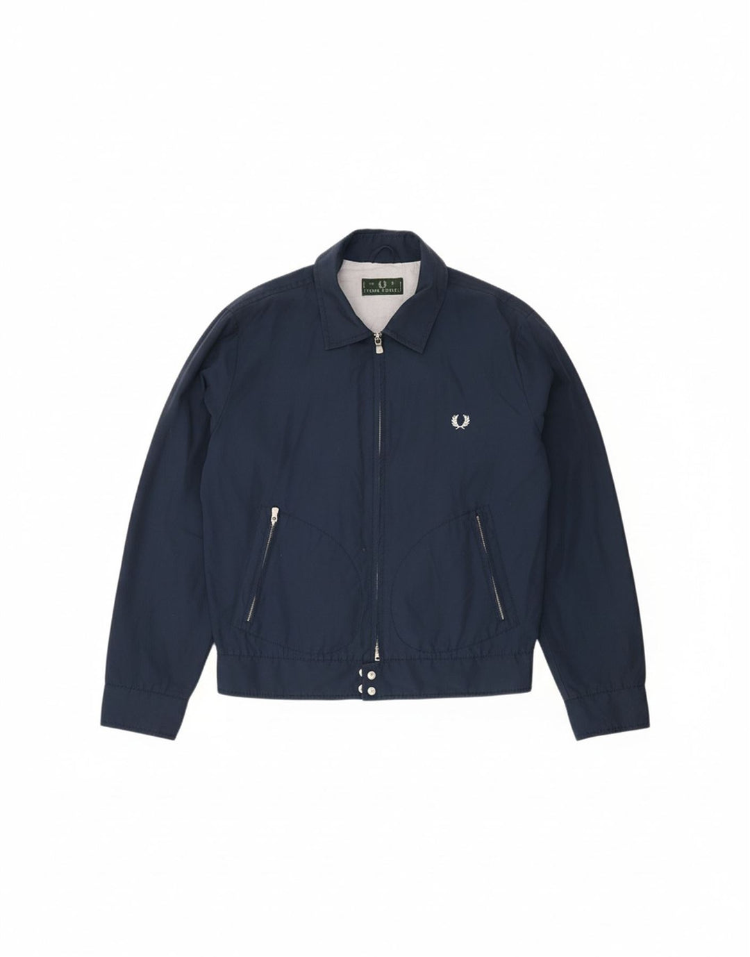 Męska kurtka bomberka FRED PERRY UK 40, duża, granatowa, bawełniana
