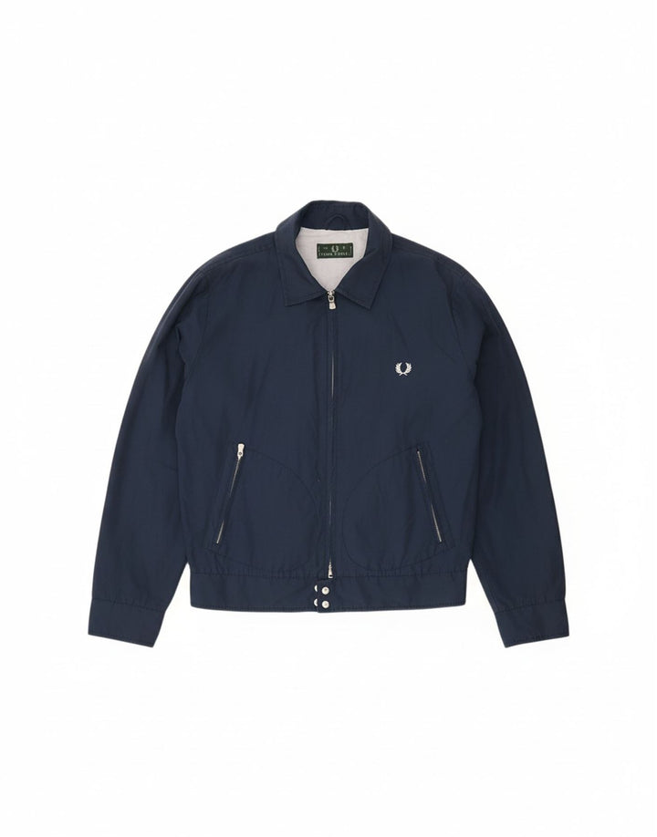 Męska kurtka bomberka FRED PERRY UK 40, duża, granatowa, bawełniana