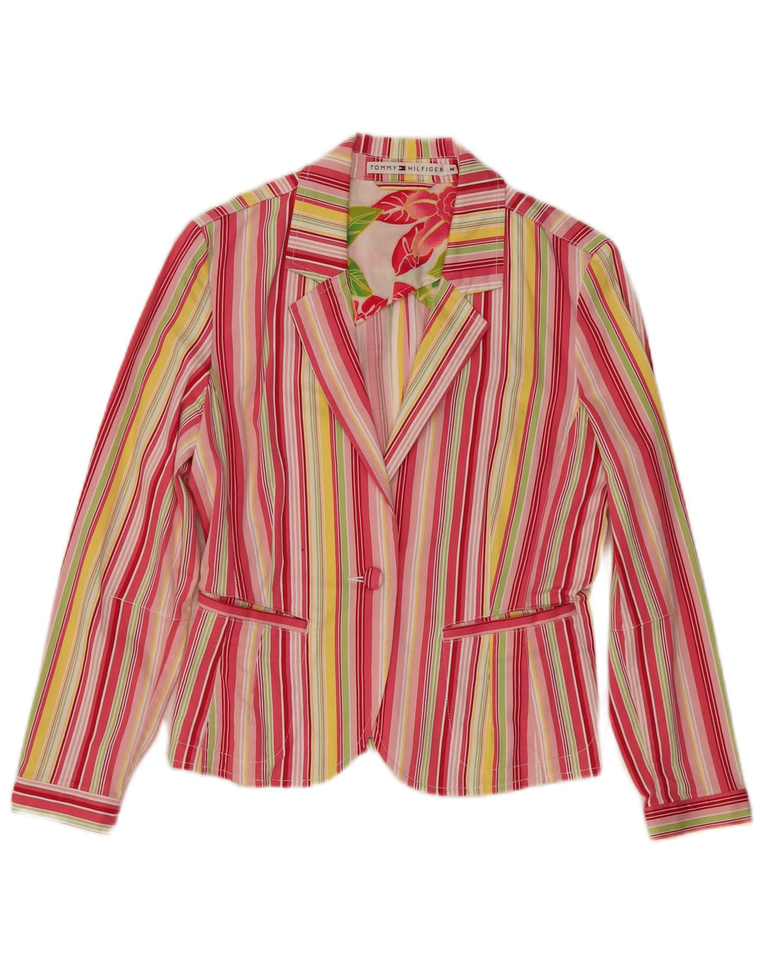 Damska marynarka Tommy Hilfiger Crop Blazer UK 12 w średnie wielokolorowe paski