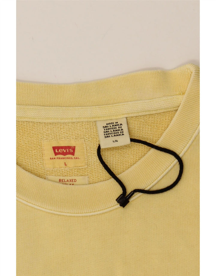 LEVI'S Mens Sweatshirt Jumper Large Yellow Cotton Vintage Levi's and Second-Hand Levi's from Messina Hembry 