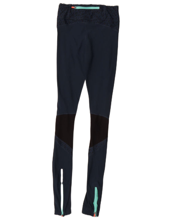 Legginsy damskie Sweaty Betty UK 6 XS Niebieski poliamid z blokami kolorów