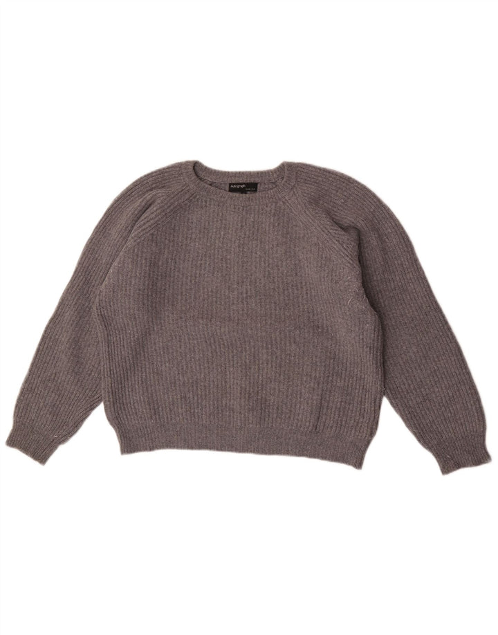 Marks & Spencer Damski sweter z dekoltem w łódkę, UK 14, średni szary